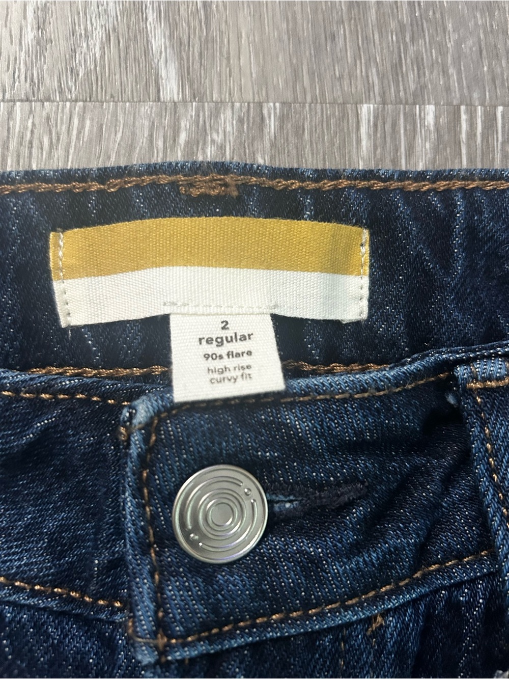 90’s Curvy Flare Denim Dark Blue Jeans by Maurices Size 2 - Picture 5 of 6